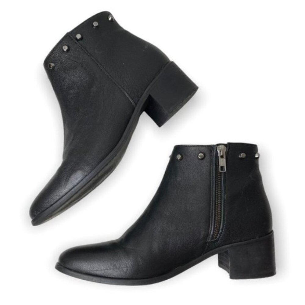 Norberto Costa Black Leather Studded Chelsea Boots